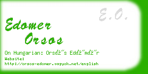 edomer orsos business card